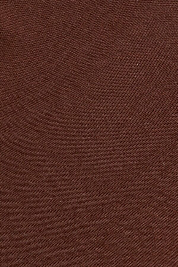 Brown Crop Top Square Neck Cotton Stretch - Image 6