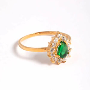 Green Pear Ring