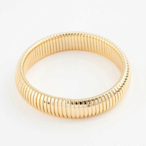 Wide Ribbed Bangle